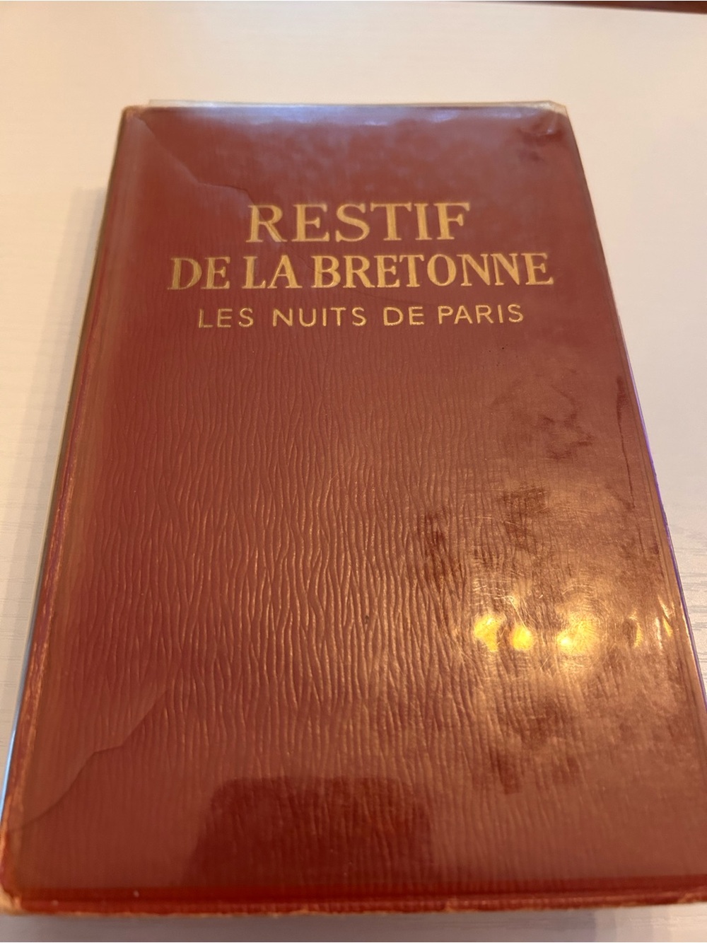 Vintage Les Nuits de Paris by Restif - vintage french book w/ Moeโs Book Receipt